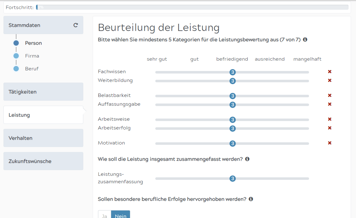 Arbeitszeugnis Generator von zeugnisprofi.com